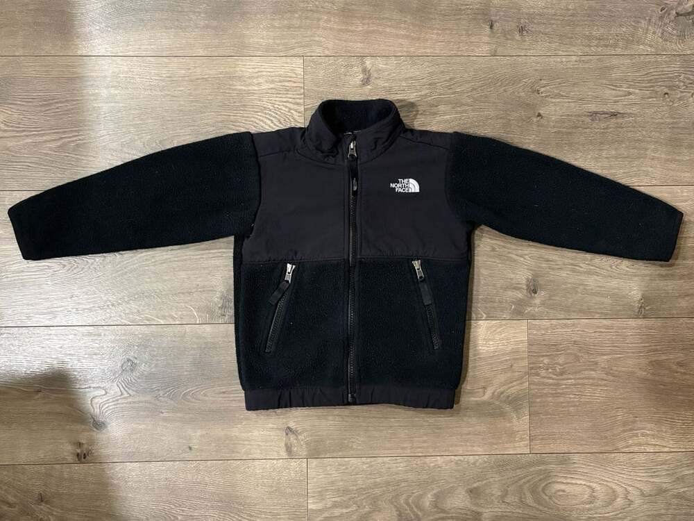 The North Face Denali Fleece Jacket Size 3T Black Full Zip Toddler